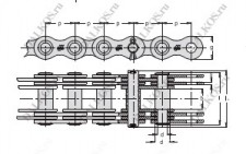 Цепь Галло без подкладки, серия B2-5