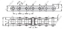 Роликовая цепь с зубчатыми пластинами, серия ZRT99