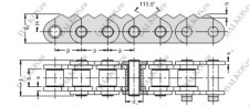 Роликовая цепь с зубчатыми пластинами, серия ZRT119