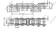 Роликовая цепь с зубчатыми пластинами, серия ZRT139