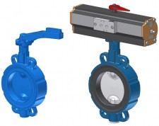 Noval DN 50 - 300 / PN 6 - 16 | BVW16-CI Поворотный затвор с промежуточным фланцем с рукояткой