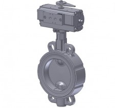 Noval DN 600 - 1000 / PN 6 - 16 | BVW16-CI Поворотный затвор с промежуточным фланцем со свободным хвостовиком вала