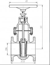 Noval DN 40 - 300 / PN 10 - 16 | FGVI16-CS Задвижка плоская клиновая с внутренней резьбой шпинделя