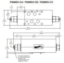 Continental Hydraulics P08MSV-CA / P08MSV-CB / P08MSV-CC | Крепежный противовесный обратный клапан