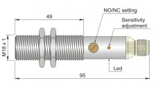 AECO SC18SM-A5 NO/NC H | Емкостной датчик
