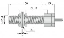 AECO SMC-12 NO SS BC HF LC2 AGD1 | Магнитный герконовый датчик