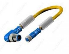 Двусторонние не разборные соединители с внешней резьбой 90° Senstronic М 12 и внутренней прямой резьбой М 8