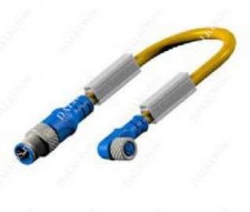 Двусторонние не разборные соединители с прямой внешней резьбой Senstronic М 12 и внутренней резьбой 90° М 8.