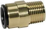 Screw-in connector, brass, 1/2 BSPT, for pipe exterior Ø 15 mm