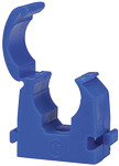 Pipe clamp, Polypropylene, for pipe exterior Ø 15 mm, blue